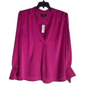 Banana Republic Fuchsia Volume-Sleeve Blouse sz XXL
